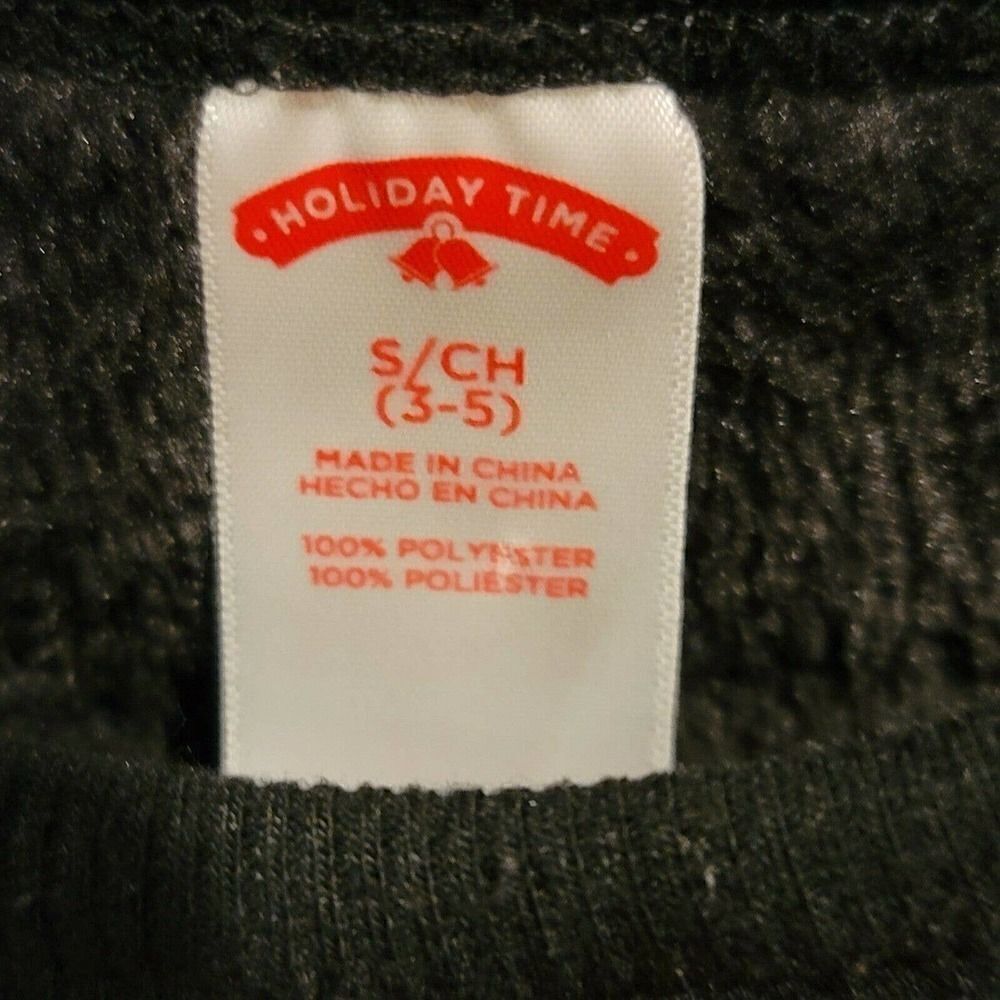 Define Naughty Sequin Ugly Christmas Holiday Plush Top Juniors sz Small Black - Picture 4 of 5